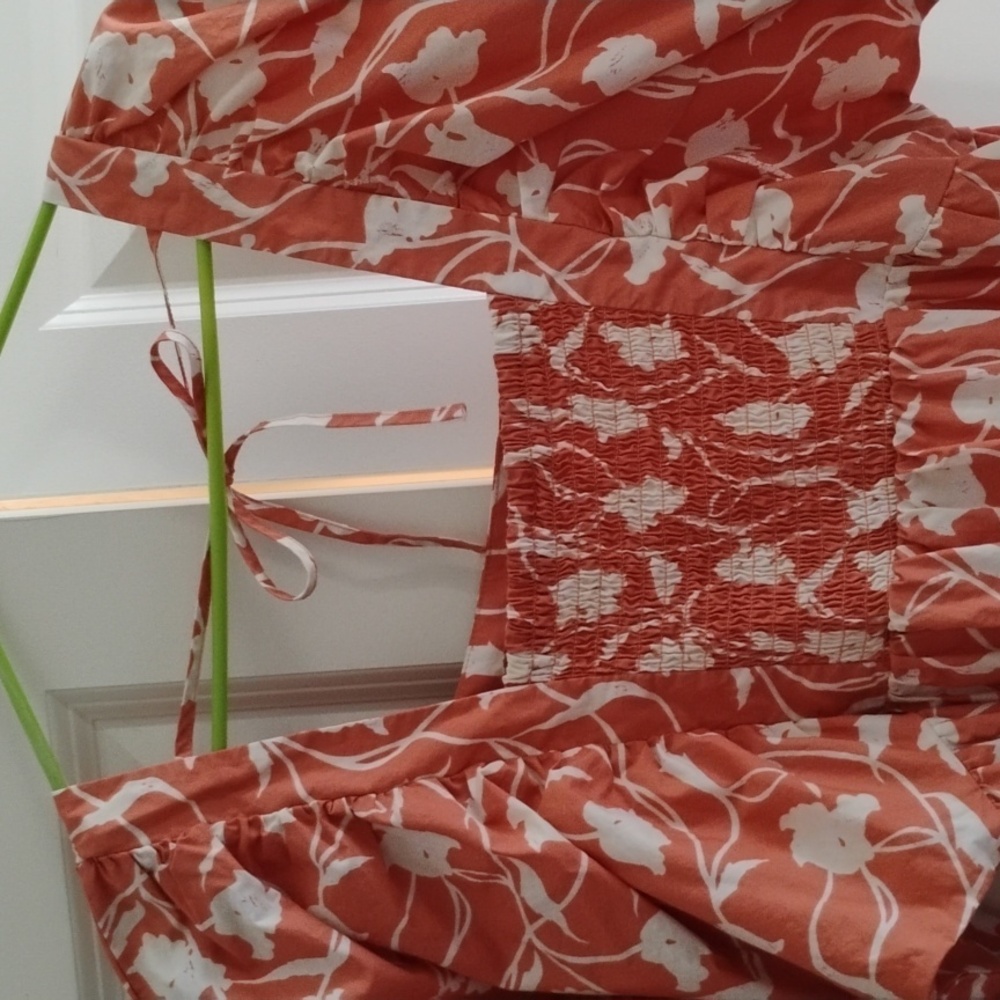 S ORANGE FLOWER DRESS - Picture 8 of 10